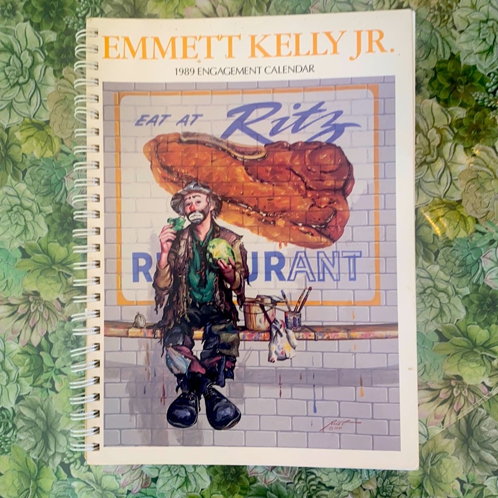 1989 Emmett Kelly Junior engagement calendar book very vintage not used
